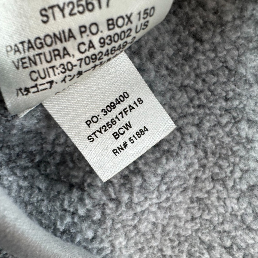 Patagonia Better Sweater Womens Small Gray Fleece Pullover 1/4 Zip - Picture 14 of 16